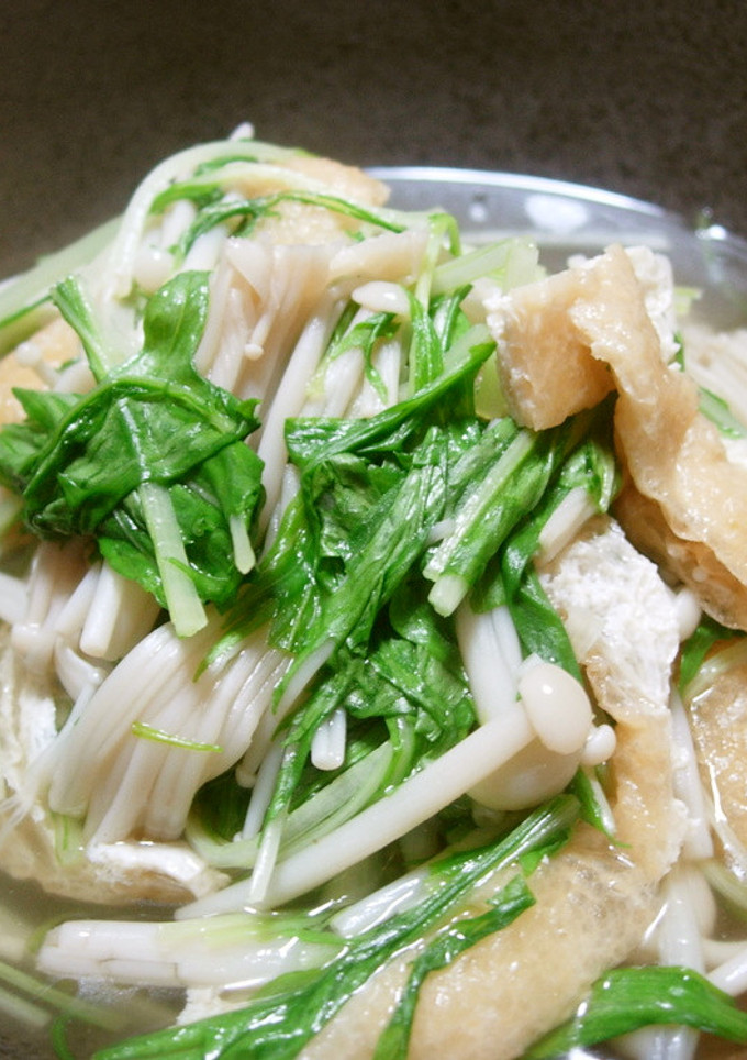 水菜とエノキの煮びたし-レシピのメイン写真