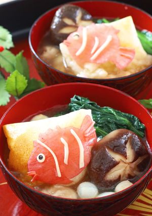 お正月に☆鶏がら入り江戸風雑煮-レシピのメイン写真