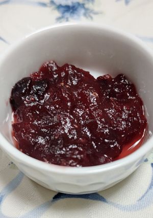 ドライクランベリーでクランベリーソース-レシピのメイン写真