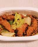 “さつま揚げ生姜天白菜納豆和え”