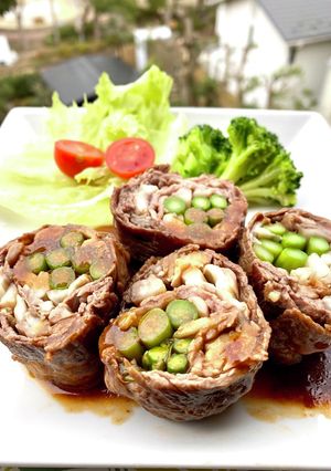 お肉柔らか、牛肉巻き巻き！-レシピのメイン写真