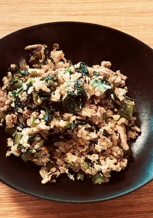 小松菜と豚肉のチャーハン-レシピのメイン写真