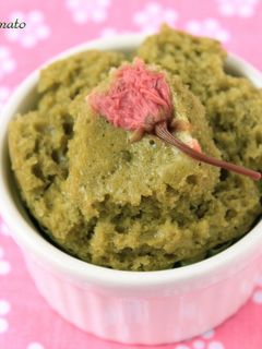 お花見✿ずっとふわふわ蒸しパン✿桜抹茶編-レシピのメイン写真