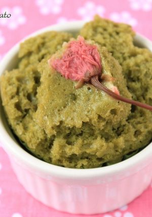 お花見✿ずっとふわふわ蒸しパン✿桜抹茶編-レシピのメイン写真