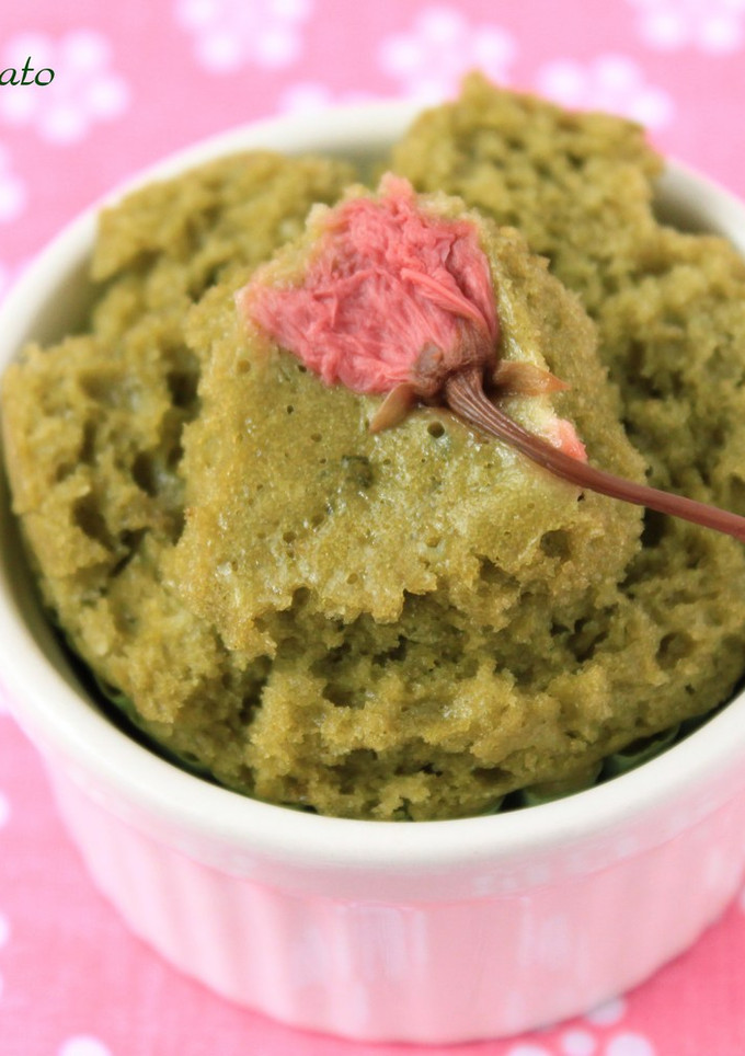 お花見✿ずっとふわふわ蒸しパン✿桜抹茶編-レシピのメイン写真