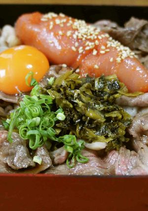 博多でトレンド和牛明太-レシピのメイン写真