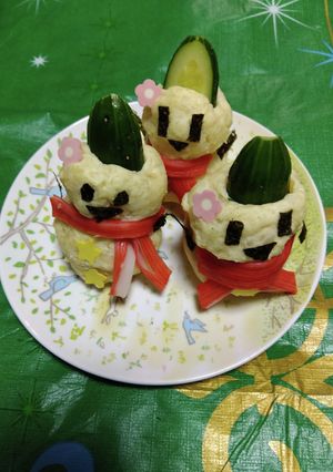 ★雪だるま★ポテト★親子Cooking-レシピのメイン写真