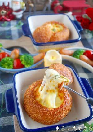 市販のカレーパンでチーズフォンデュ♪-レシピのメイン写真