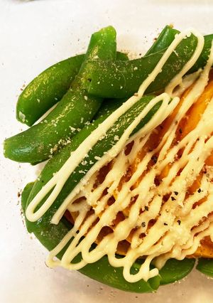 レンチンだけ！カボチャとスナップエンドウ-レシピのメイン写真