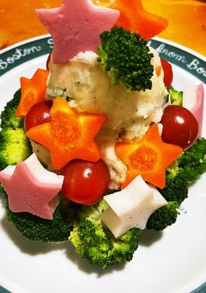 ツリーポテサラ-レシピのメイン写真