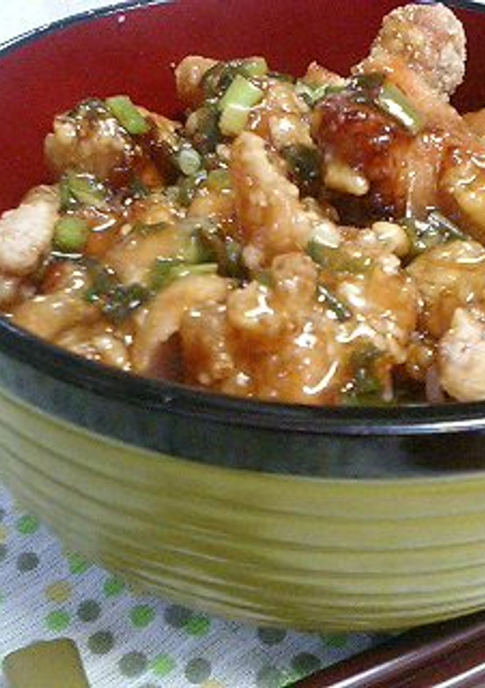 から揚げが旨い！！甘酢ネギあんかけ丼☆-レシピのメイン写真