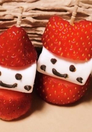 クリスマスのサンタいちご-レシピのメイン写真