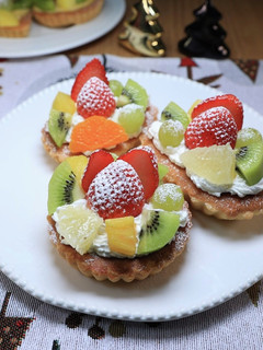 クリスマスミニフルーツタルトケーキ3種-レシピのメイン写真