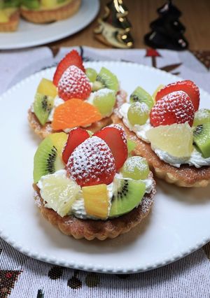 クリスマスミニフルーツタルトケーキ3種-レシピのメイン写真