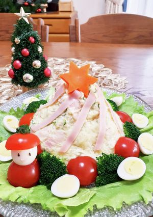 クリスマスツリーのポテトサラダ-レシピのメイン写真