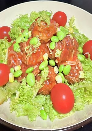 トマトソース煮肉団子ツリー*↟⍋*↟⍋*-レシピのメイン写真