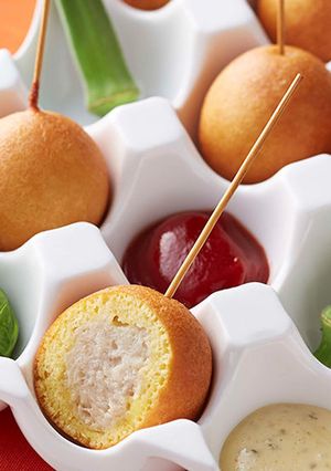 みつせ鶏ふわふわだんごのボールドッグ-レシピのメイン写真