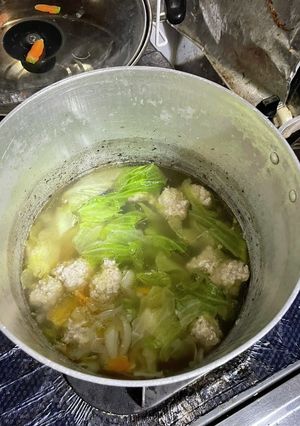 鶏ひき肉生姜入りの肉団子スープ-レシピのメイン写真