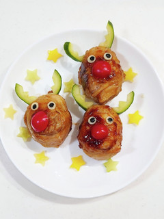 トナカイの肉巻き卵でクリスマス-レシピのメイン写真