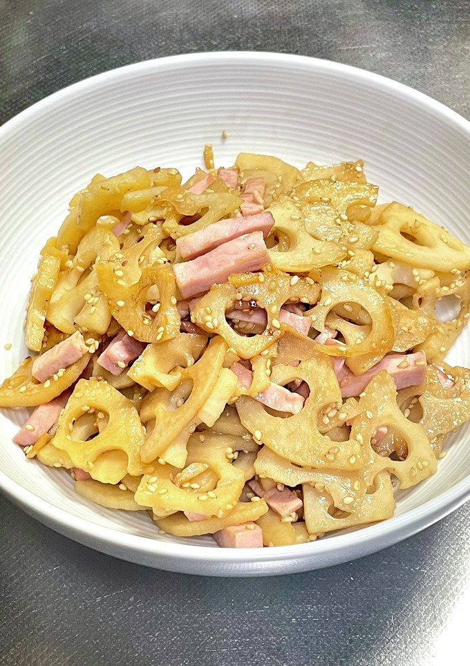 ハムとレンコンのオイマヨ炒め-レシピのメイン写真