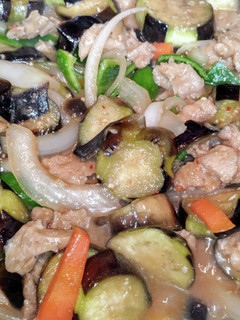 大豆のお肉でなすの味噌炒めがめちゃ美味-レシピのメイン写真