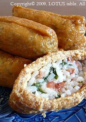 梅煮春菊ご飯☆いなりずし風-レシピのメイン写真