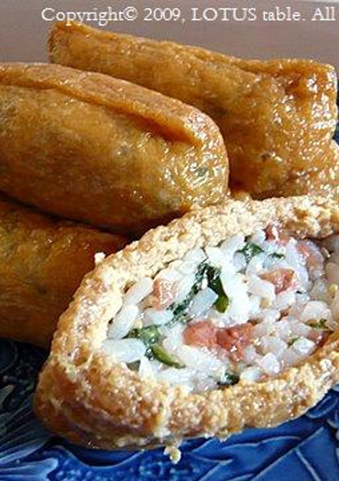 梅煮春菊ご飯☆いなりずし風-レシピのメイン写真