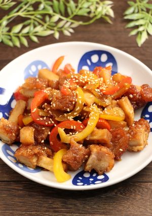 簡単！唐揚げポテトリメイク甘煮-レシピのメイン写真