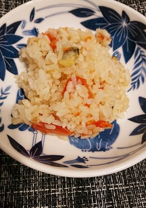 アサリとトマト洋風炊き込みご飯-レシピのメイン写真