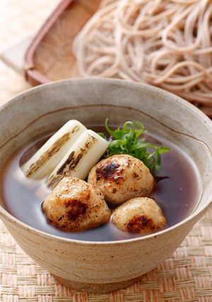 みつせ鶏炙りだんごのつけ蕎麦-レシピのメイン写真