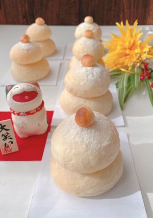 柔らかリッチ　鏡餅白パン-レシピのメイン写真