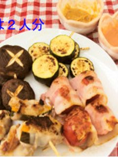 フライパンで串焼き-レシピのメイン写真