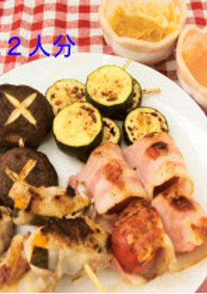 フライパンで串焼き-レシピのメイン写真