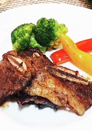 焼き肉のたれで 骨付きカルビー-レシピのメイン写真