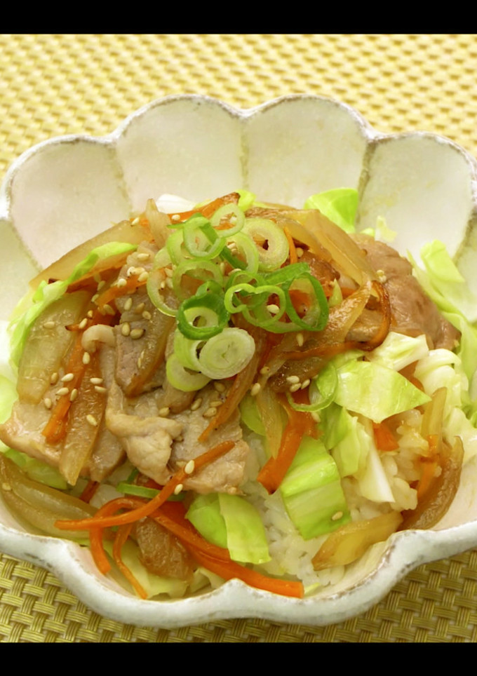 かるしお®　豚肉しょうが焼き丼-レシピのメイン写真