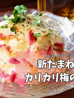 血液サラサ新たまとカリカリ梅のサラダ-レシピのメイン写真