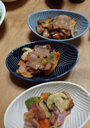 かぼちゃとベーコンキノコ-レシピのメイン写真