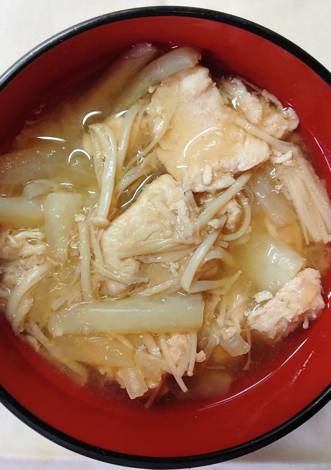 簡単✾鶏むね肉と大根 えのきの お吸い物-レシピのメイン写真