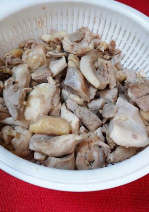 年越し用の茹で鶏モモ冷凍活用-レシピのメイン写真