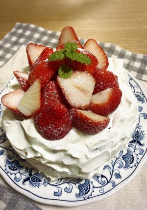 簡単生クリームケーキ-レシピのメイン写真