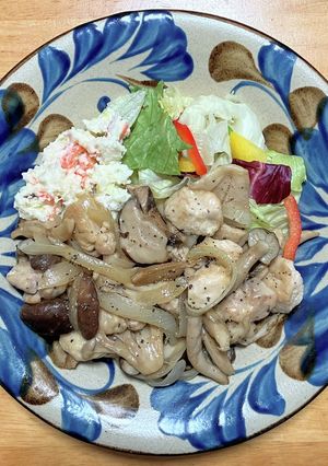 鶏肉とキノコのワイン蒸しレモンバター風味-レシピのメイン写真