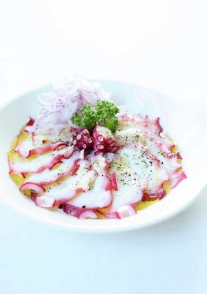 簡単に【蛸のカルパッチョ（柚子オイル）】-レシピのメイン写真