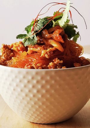 節約♪春雨キムチそぼろ丼♪お節に飽きたら-レシピのメイン写真