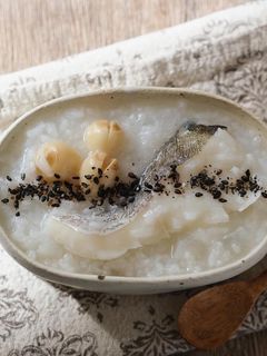 【冬の薬膳】 鱈と蓮の実の薬膳粥-レシピのメイン写真