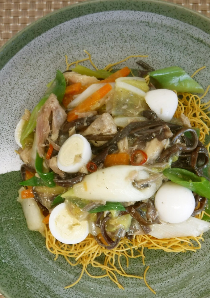 さば和風皿うどん（主食）-レシピのメイン写真