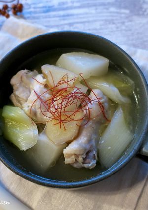 参鶏湯風みそスープ-レシピのメイン写真