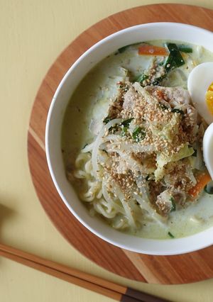 麹青汁牛乳塩ラーメン-レシピのメイン写真
