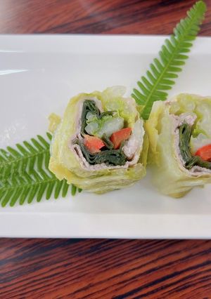 豚肉の白菜わかめ蒸し-レシピのメイン写真