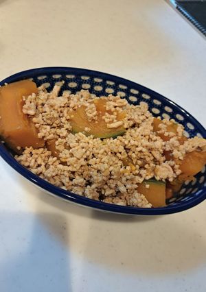 かぼちゃと鶏ひき肉のそぼろ煮-レシピのメイン写真
