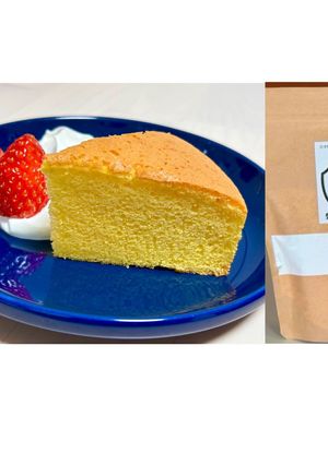 ふんわりスポンジケーキ【磐梯産米粉使用】-レシピのメイン写真